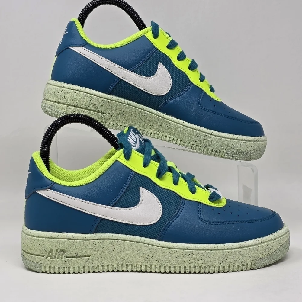 Nike Air Force 1 Low Crater Bright Spruce Volt DM1086-300 GS Youth Size 6.5Y New